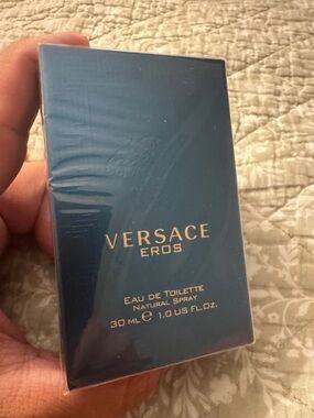 Versace Eros Men's Fragrance Box - Navy & Gold